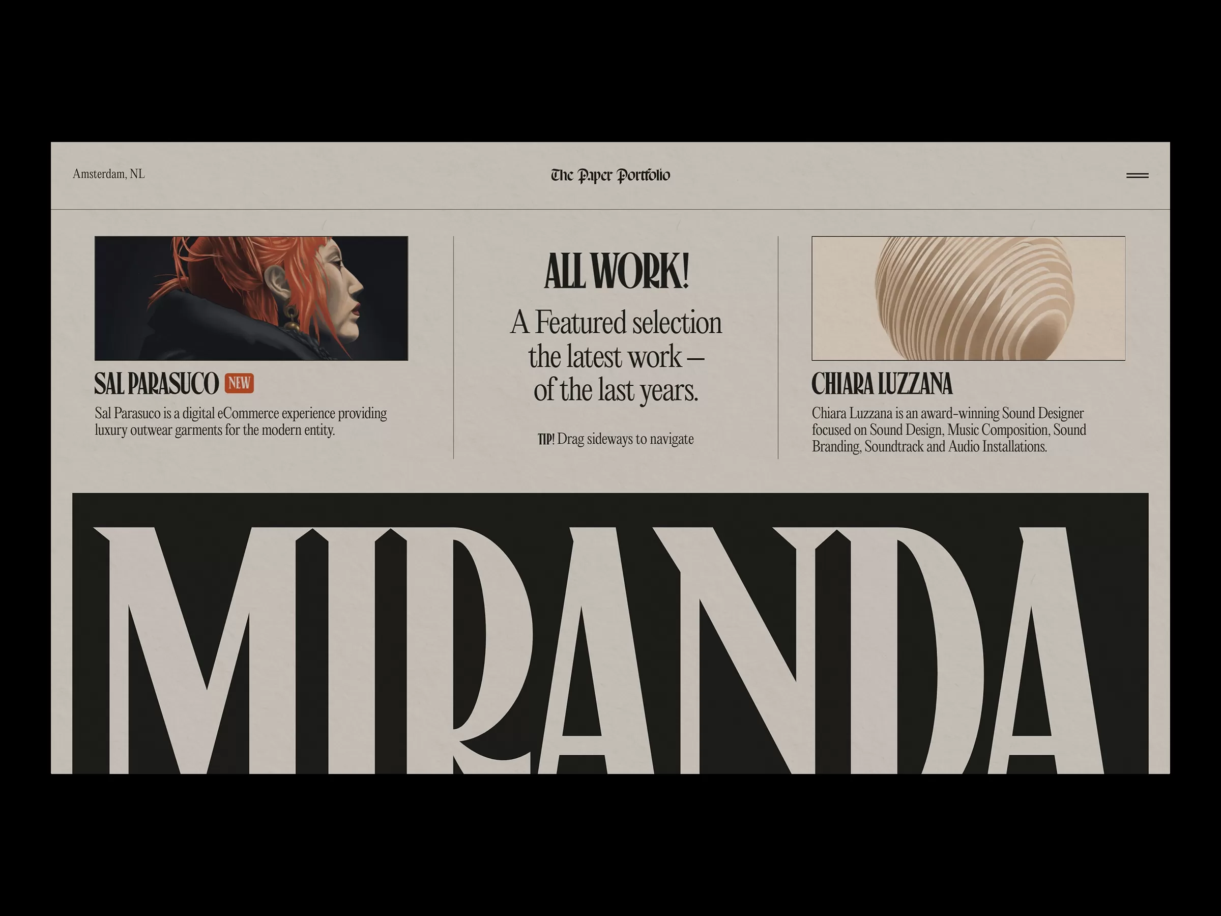 Miranda Paper Portfolio Thumbnail